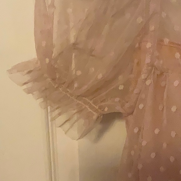 Sweet Rain Dusty Pink Ruffled Baby Doll Top NWT - Picture 4 of 8